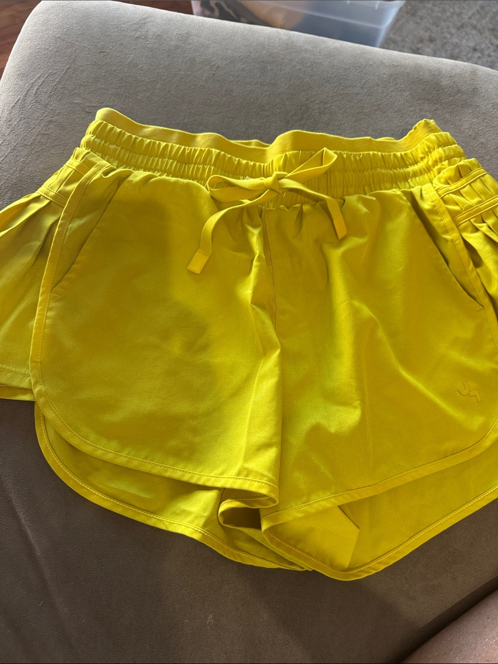 JoyLab Bright Yellow Athletic Shorts with Drawstring